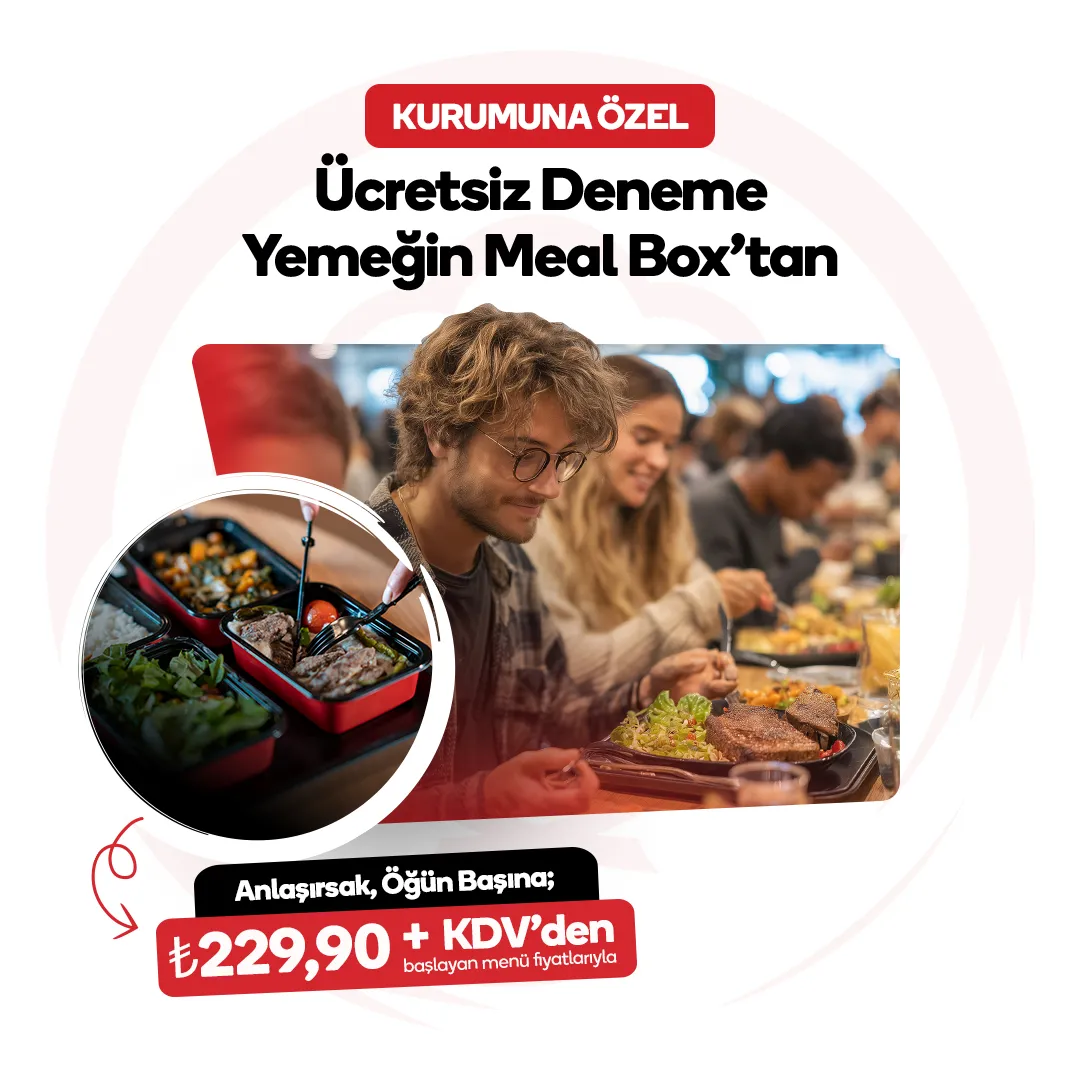 Ücretsiz deneme yemeğin Meal Box'tan