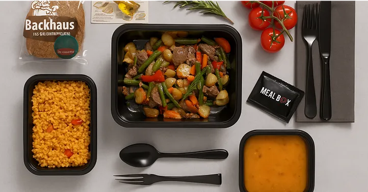 Masaya dizilmiş yemek görseli